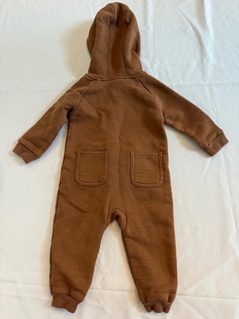 Carhartt Brown Hooded Fleece One-Piece Romper